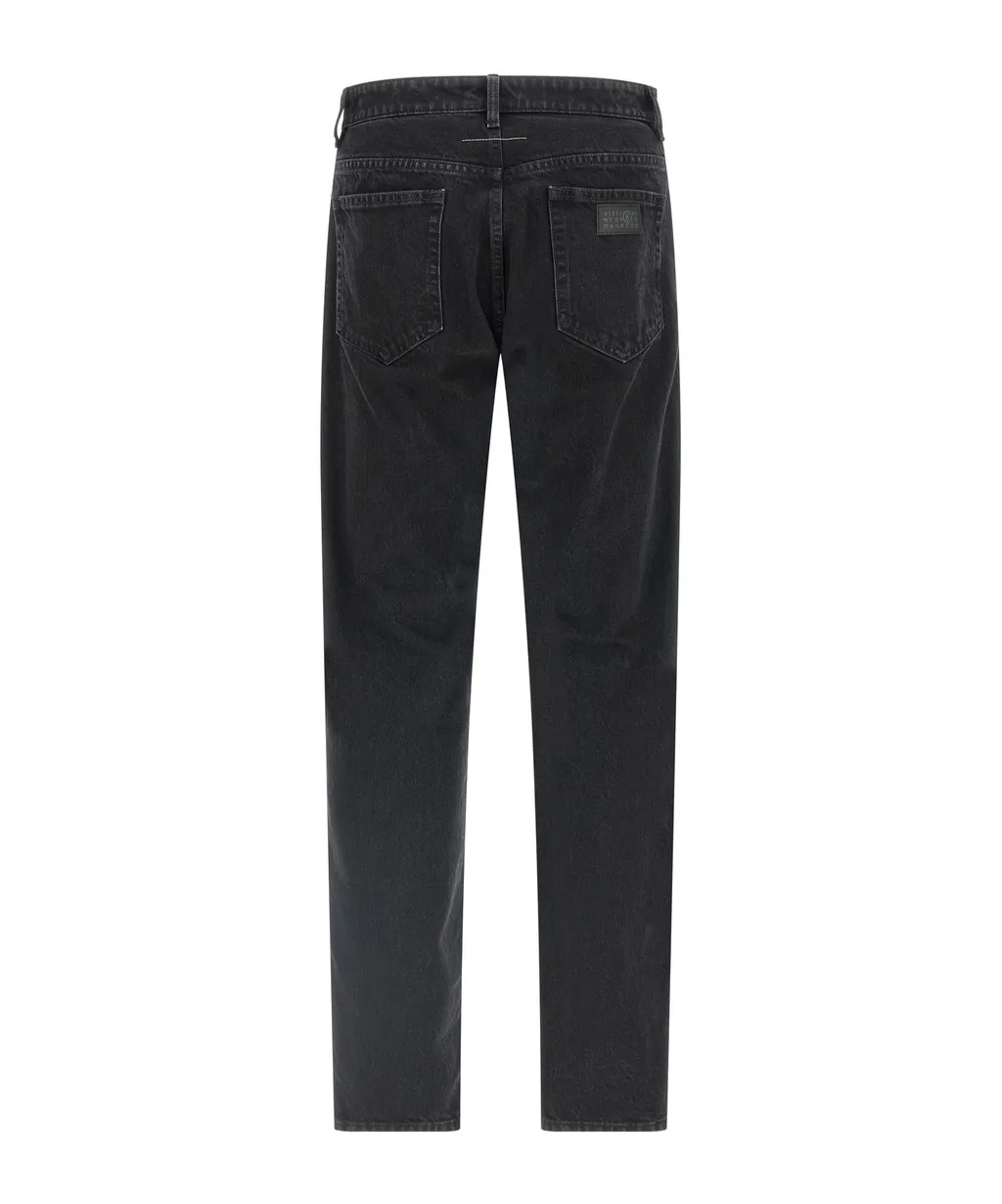 Mm6 Maison Margiela Logo Patch Taped Jeans