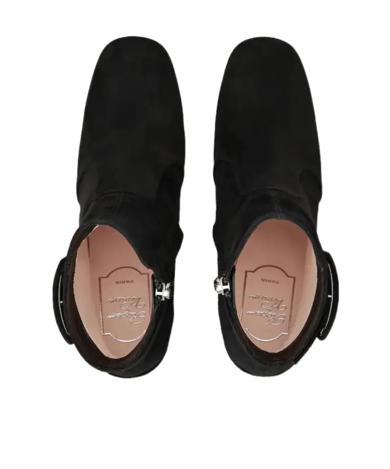 85Mm Buckle Block Heel Boots
