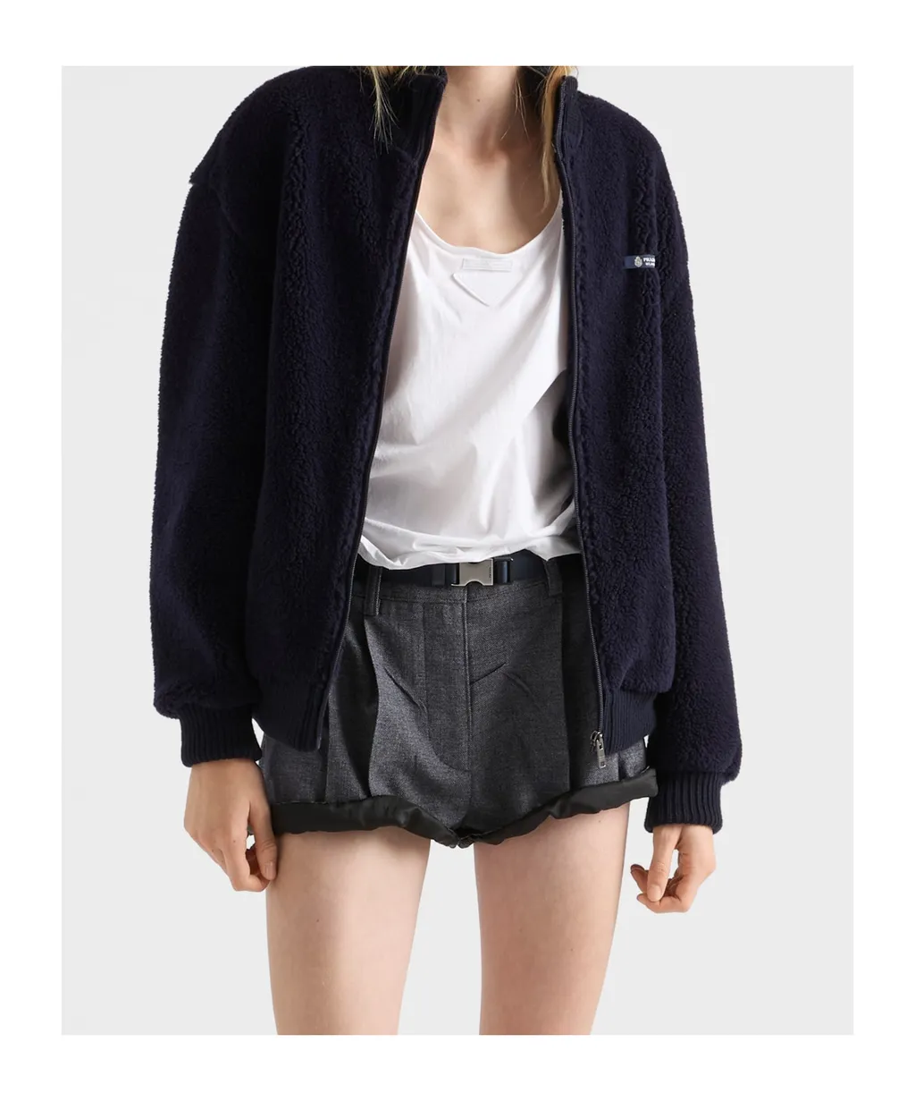 Prada Zip-Up Fleece Jacket