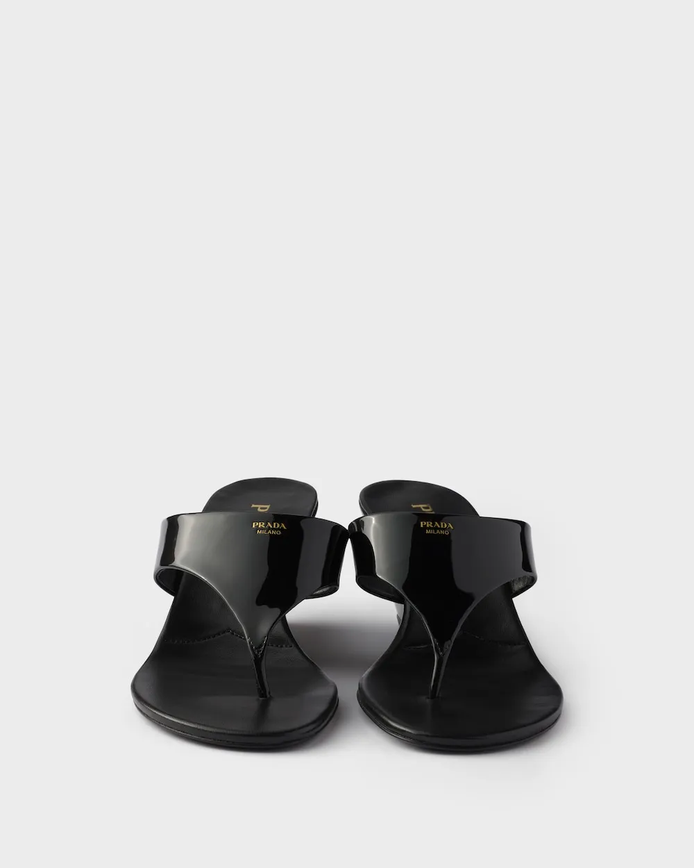 Patent-Leather Wedge Sandals