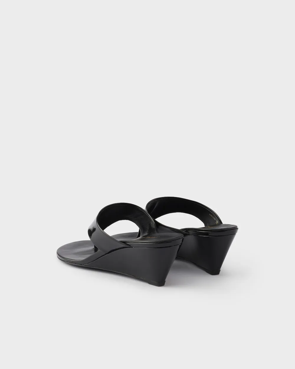 Patent-Leather Wedge Sandals