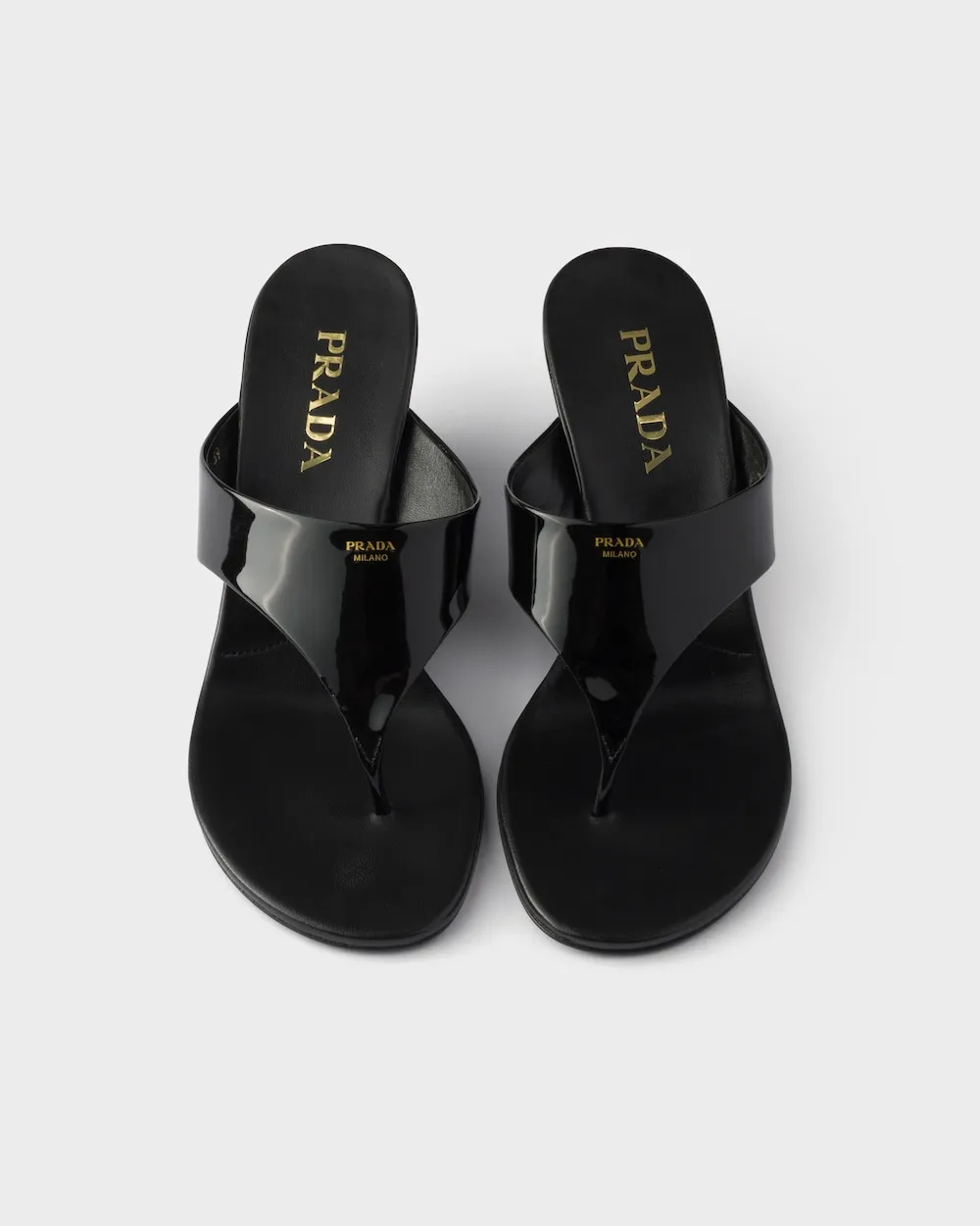 Patent-Leather Wedge Sandals