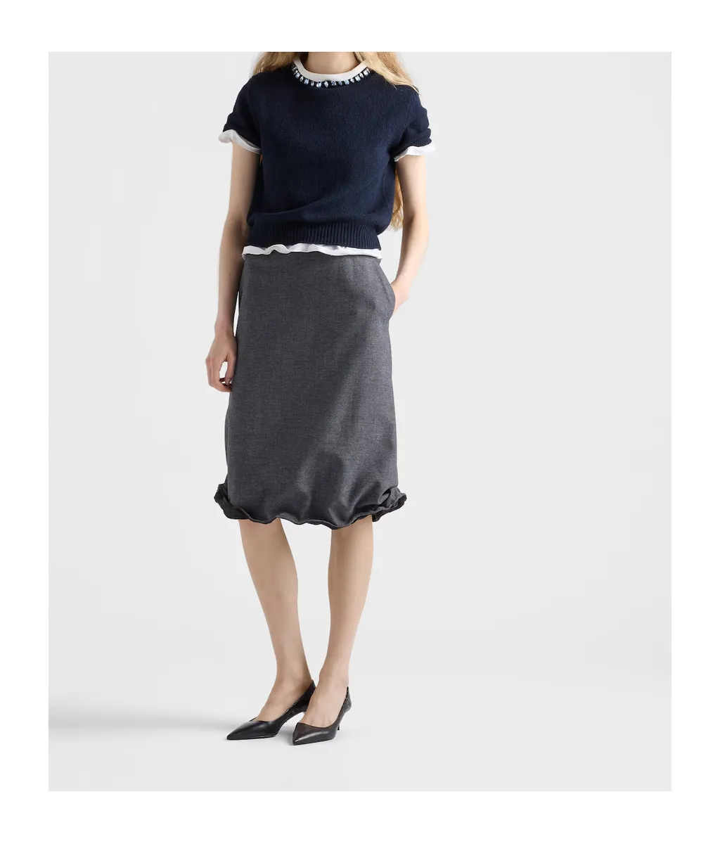 Prada Embellished Short-Sleeved Jumper
