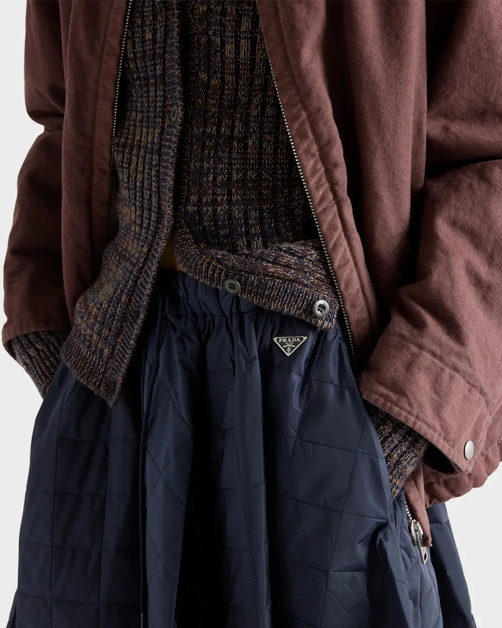 Prada Re-Nylon Padded Skirt