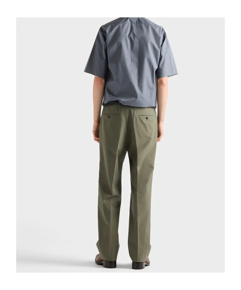 Prada Wide-Leg Pleated Trousers