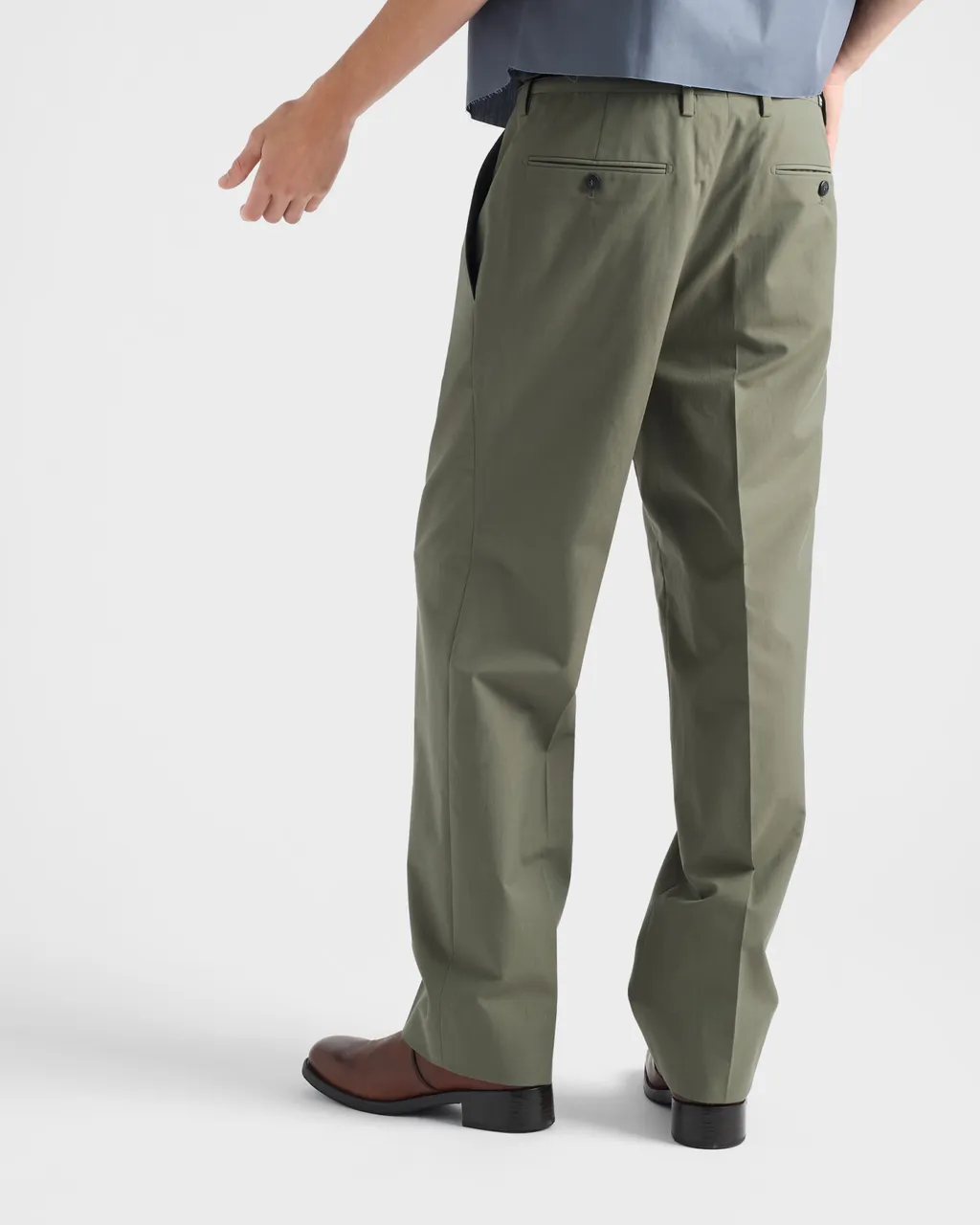 Prada Wide-Leg Pleated Trousers