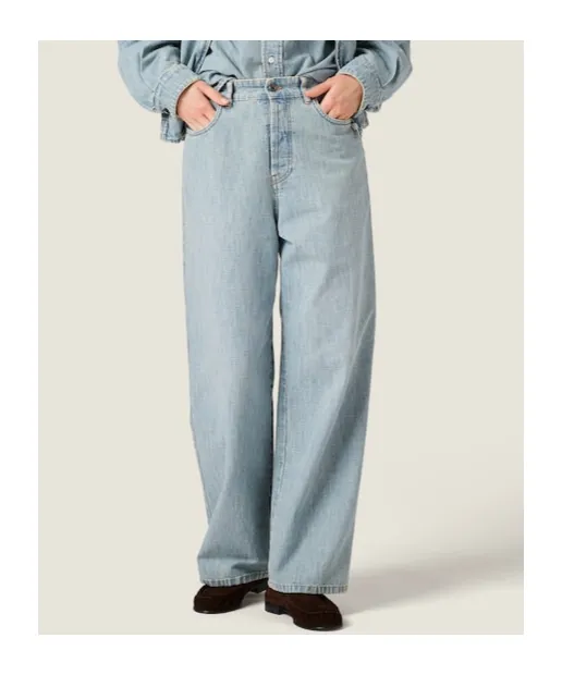 Miu Miu Logo-Embroidered Denim Jeans