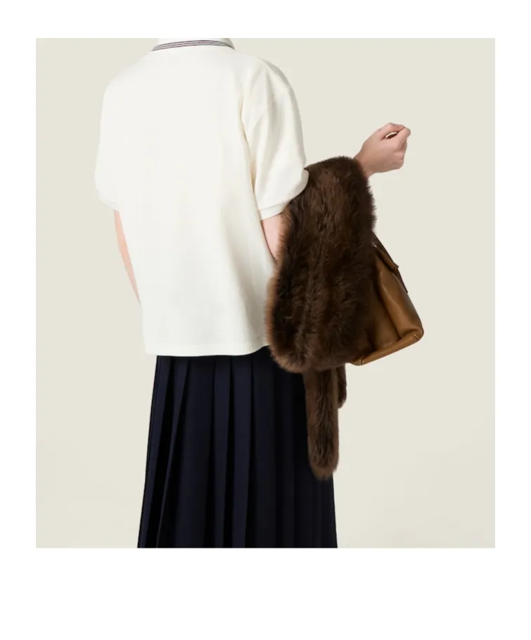 Miu Miu Zip-Detailed Short-Sleeved Polo Shirt