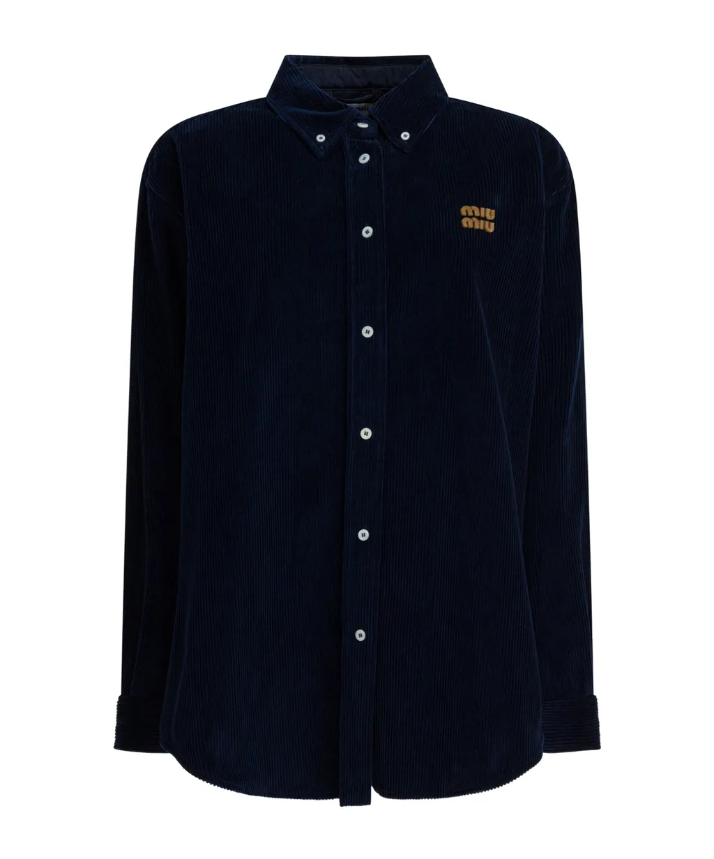 Miu Miu Corduroy Oversized Poplin Shirt
