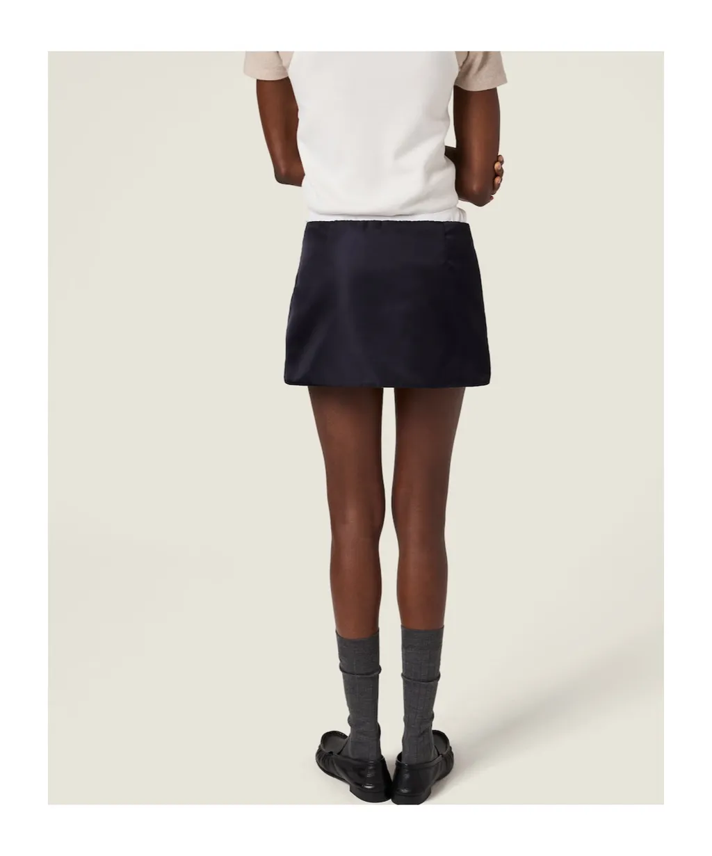 Miu Miu Technical Gazar Fleece Mini Skirt