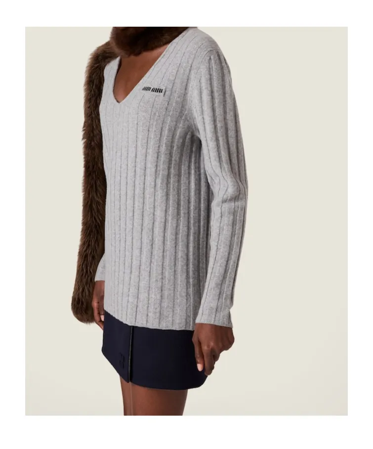 Miu Miu V-Neck Knitted Jumper