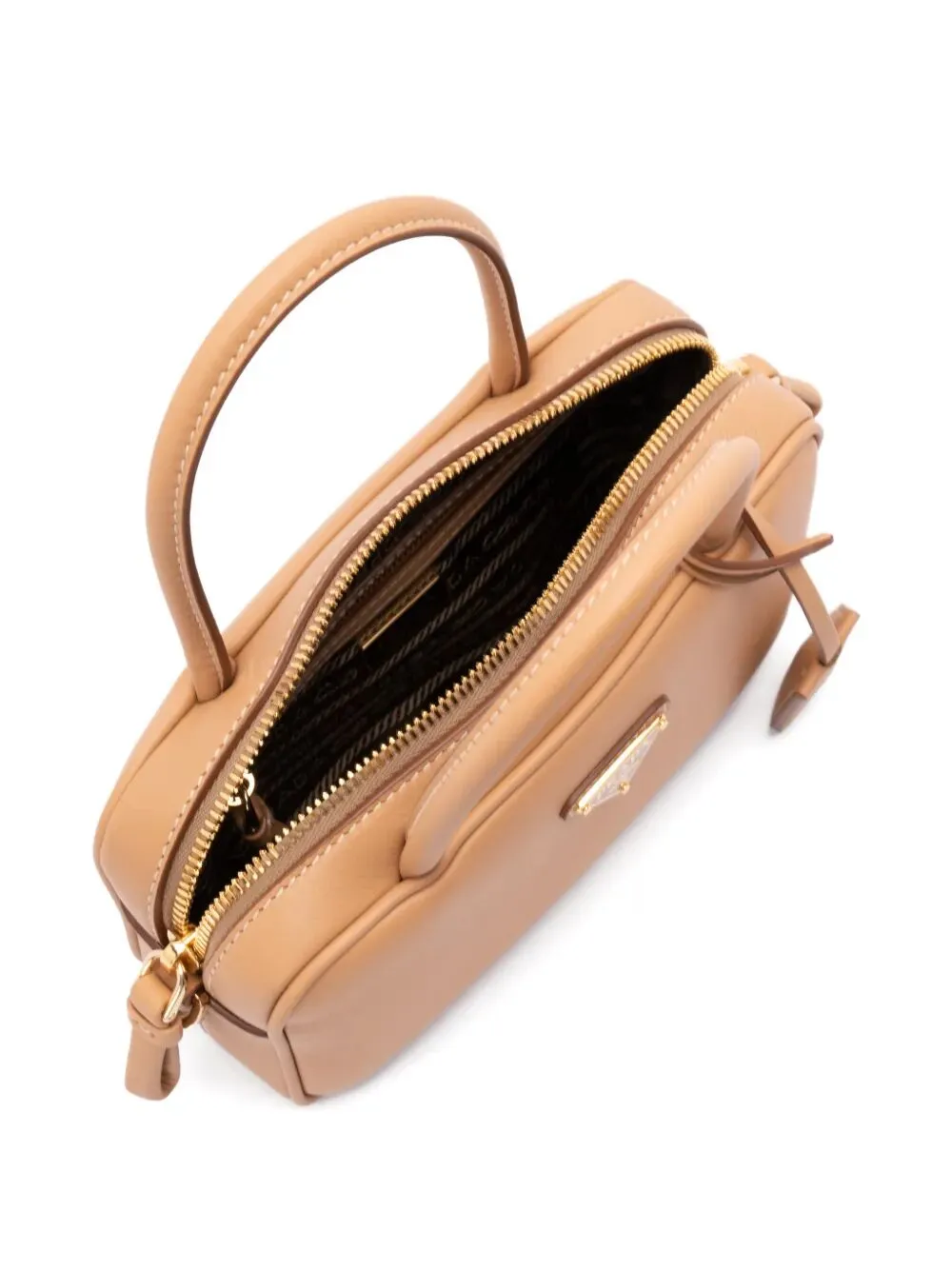 Prada Triangle-Logo Zipped Handbag