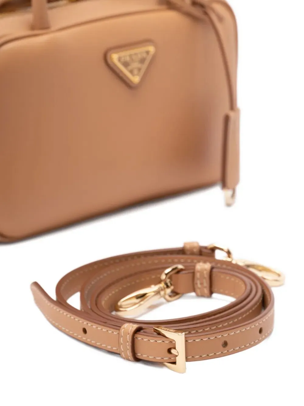 Prada Triangle-Logo Zipped Handbag