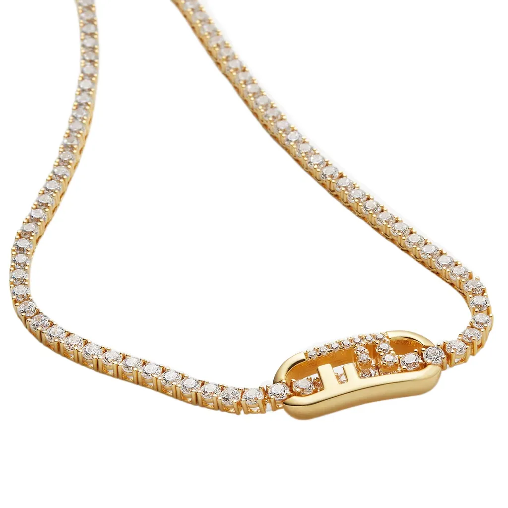 Fendi O'lock Embellished Necklace