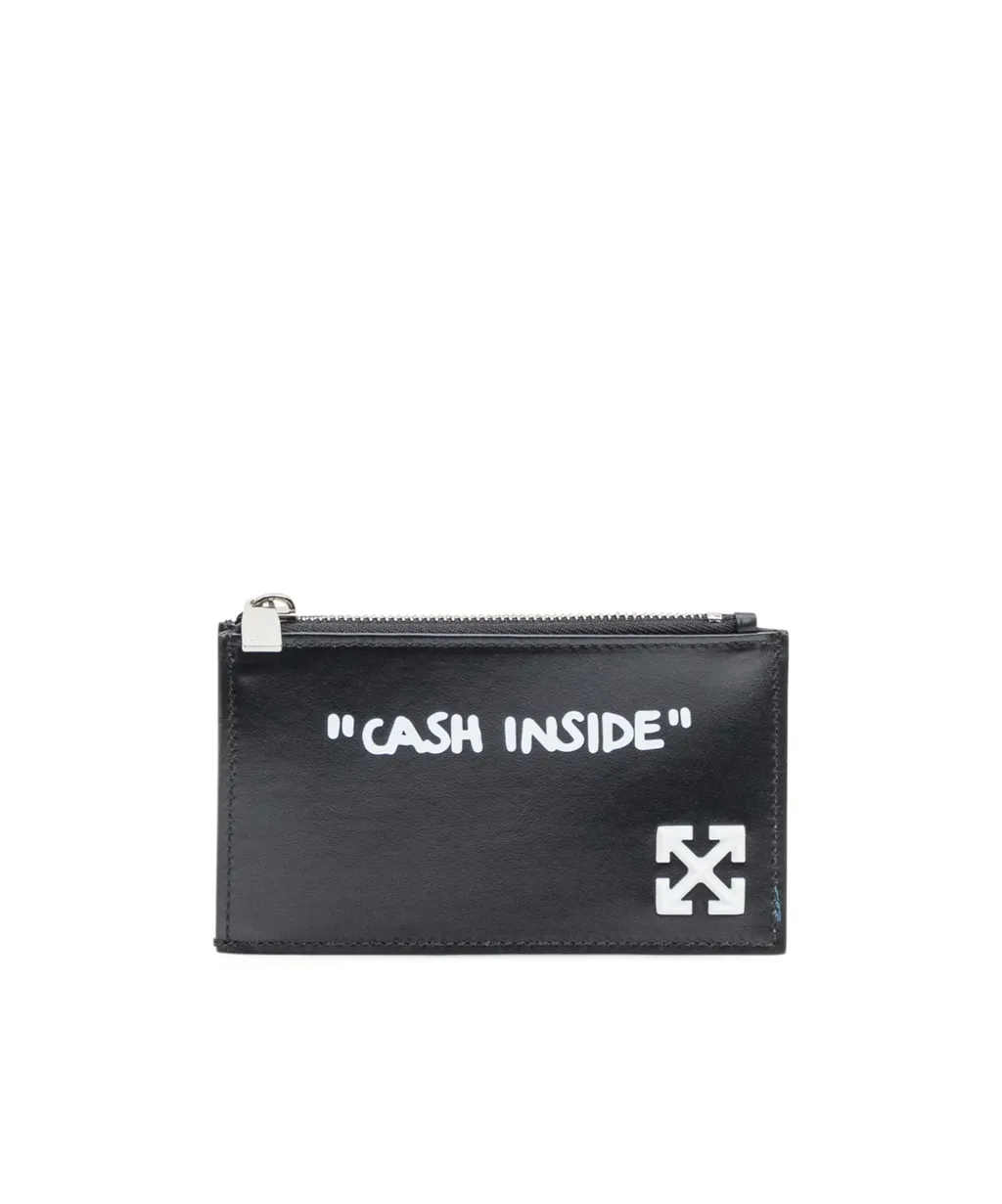 Off-White Logo Printed Zip-Up Wallet