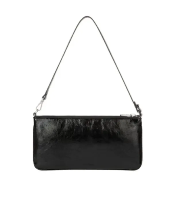 Courrges Logo-Plaque Zipped Naplack Pouch Bag