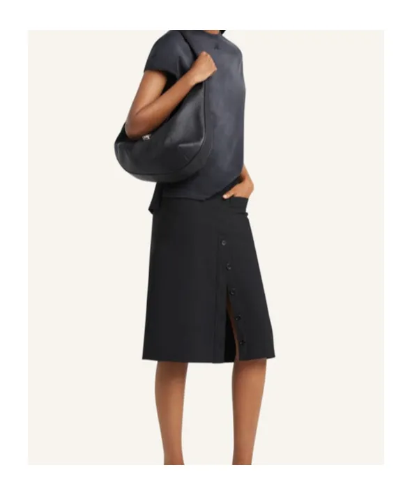 Courrges Logo-Buckle Top Handle Shoulder Bag