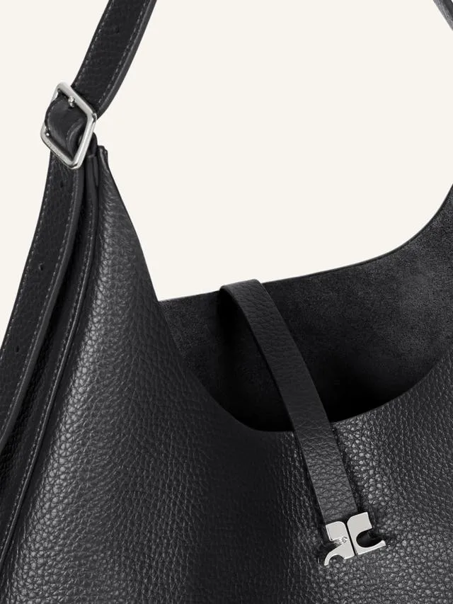 Courrges Logo-Buckle Top Handle Shoulder Bag
