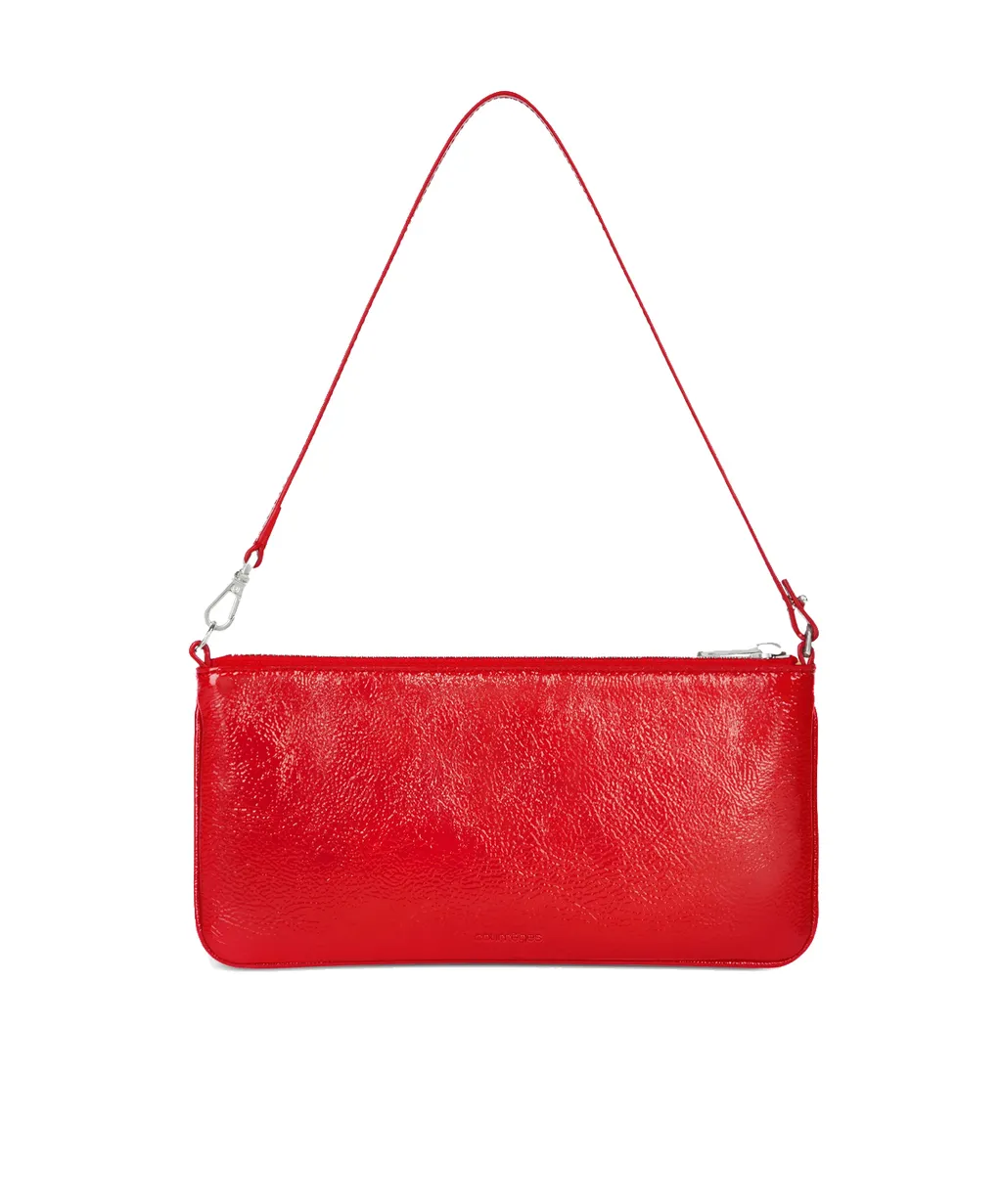 CourrÈGes Logo-Plaque Zipped Naplack Pouch Bag