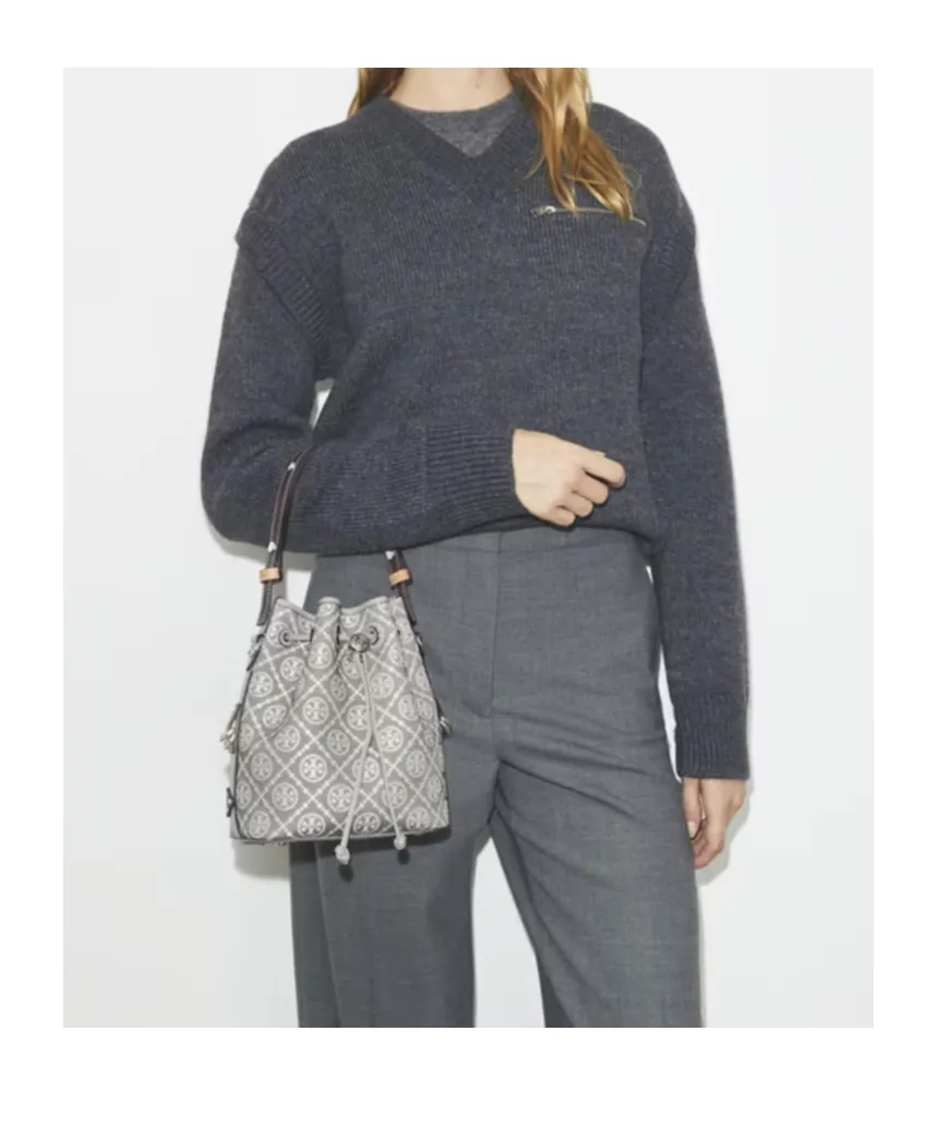 Tory Burch T Monogram Utility Buckle Bag