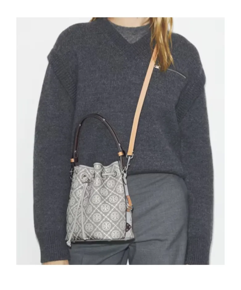 Tory Burch T Monogram Utility Buckle Bag