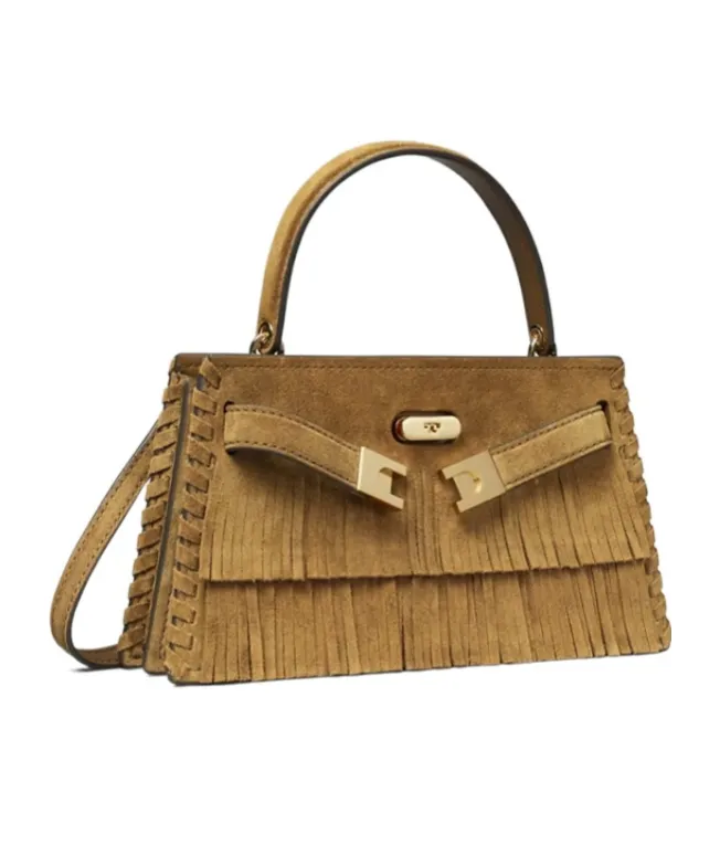 Tory Burch Lee Radziwill Fringed Mini Top Handle Bag