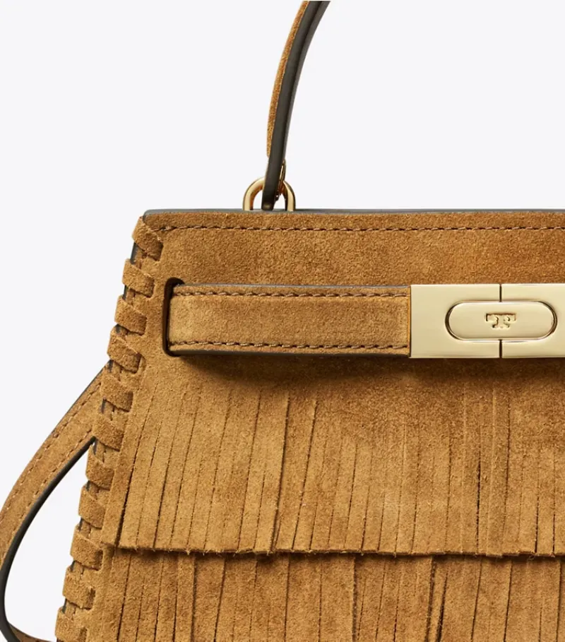 Tory Burch Lee Radziwill Fringed Mini Top Handle Bag