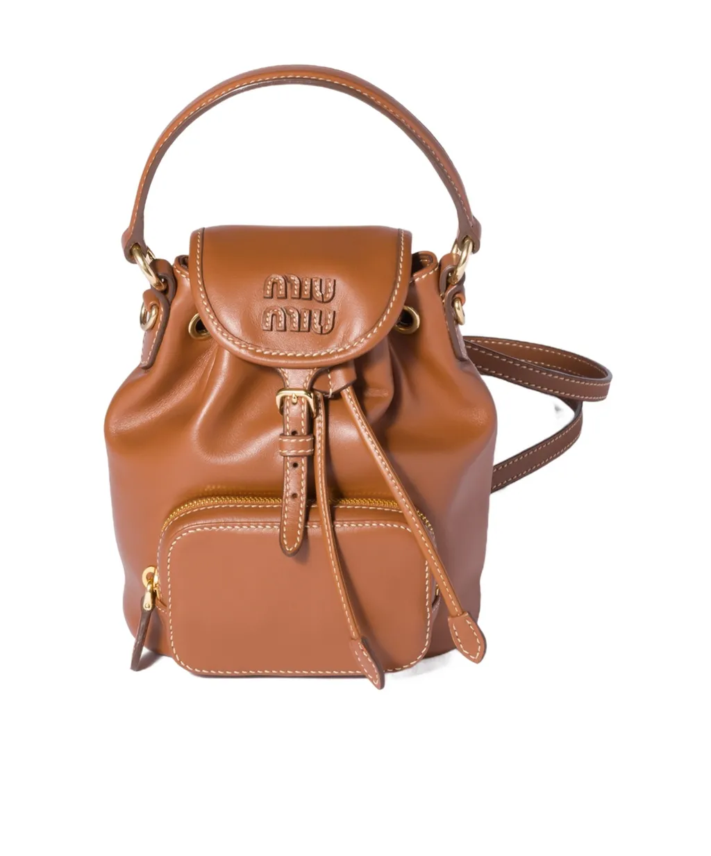 Miu Miu Logo-Detailed Mini Backpack