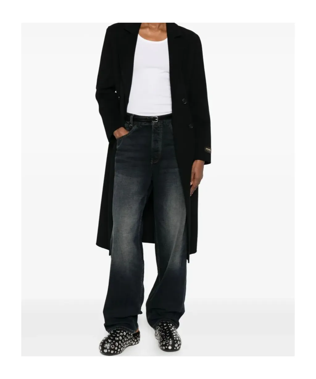 Ermanno Firenze Double-Breasted Long Sleeved Coat
