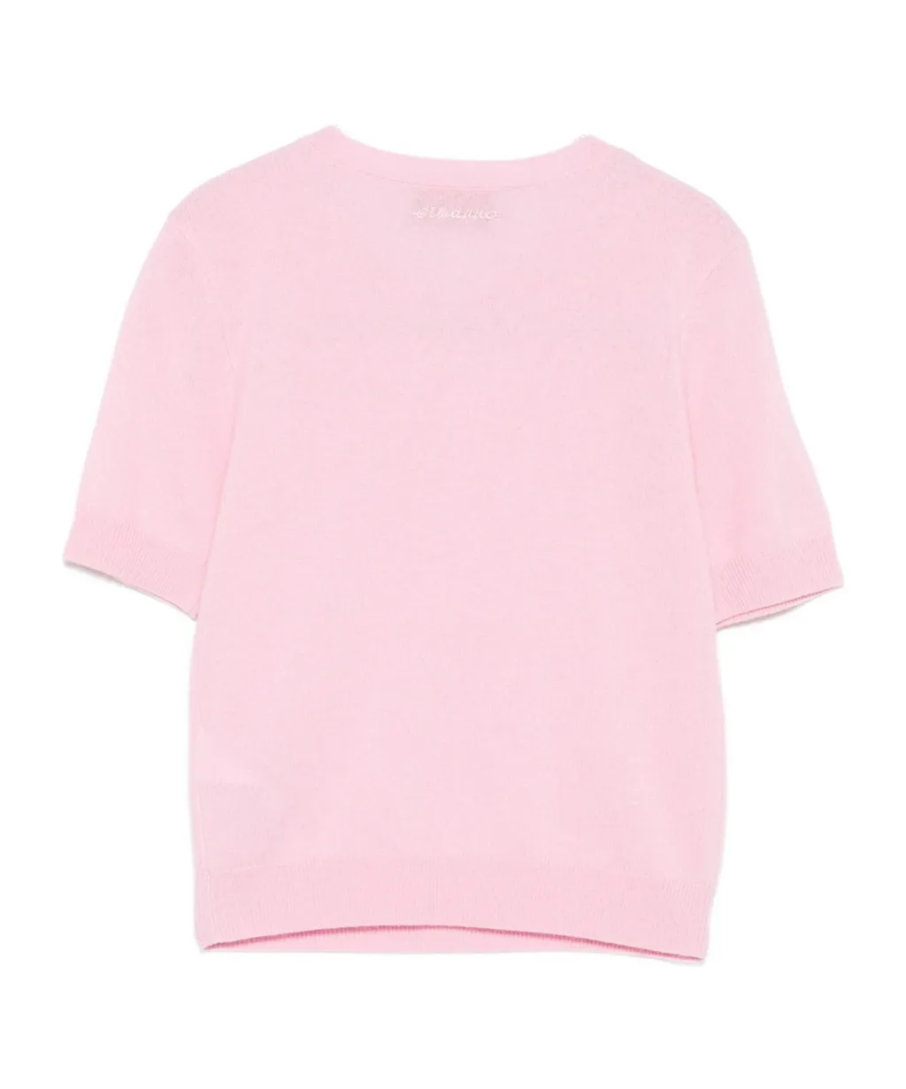 Crew Neck Short-Sleeved Sweater
