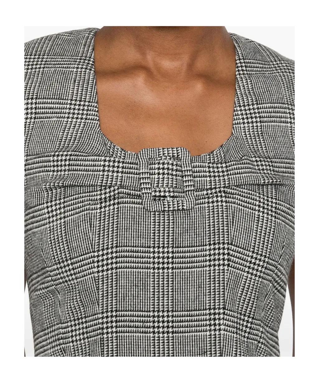 Plaid Sleeveless Dress