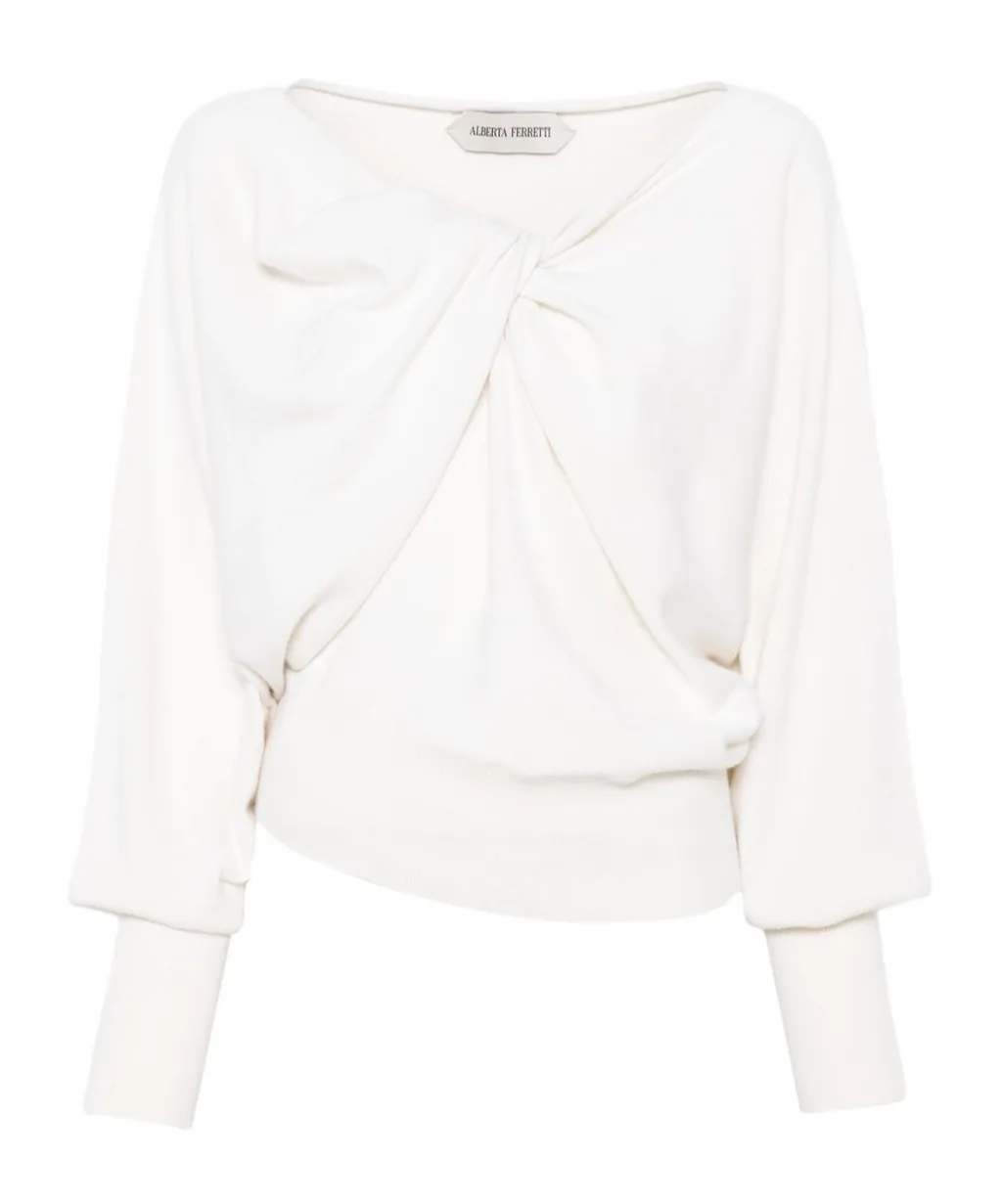 Twist-Front Sweater