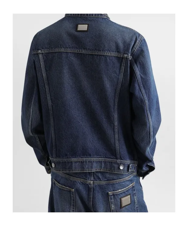 Button-Fastening Denim Jacket