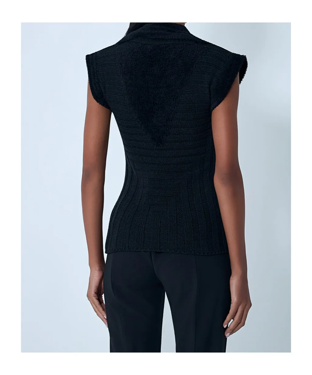 Kiko Kostadinov Quimby Sleeveless Knitted Polo Vest