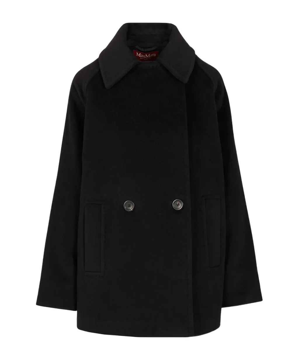 Max Mara Studio Double-Breasted Long-Sleeved Coat