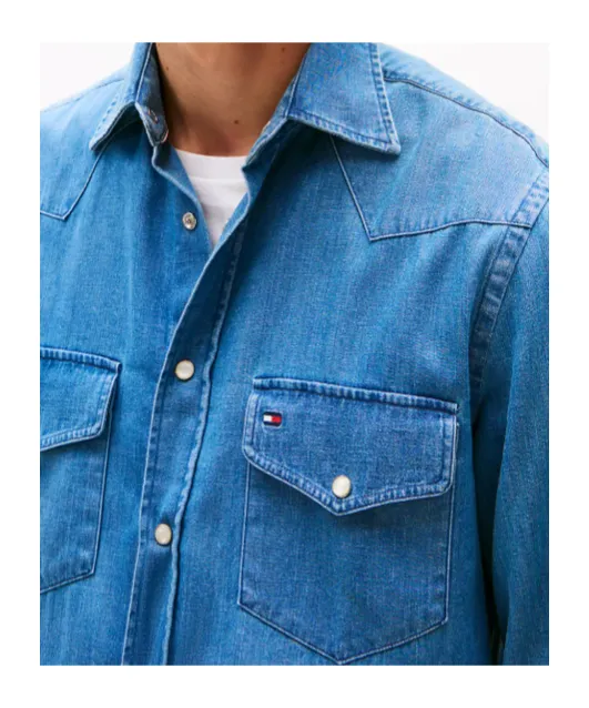 Regular Fit Lightweight Western Denim Shirt