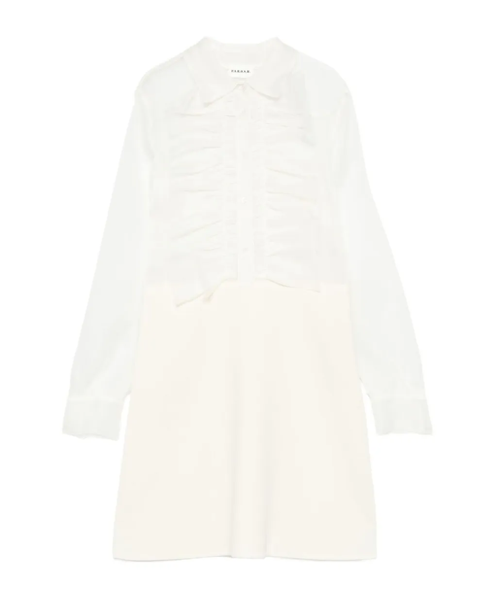 Ruffled Shirt Dress