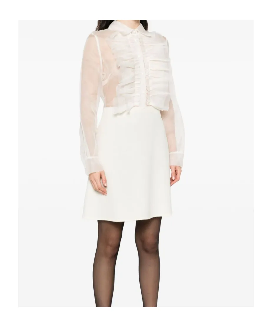 Ruffled Shirt Dress