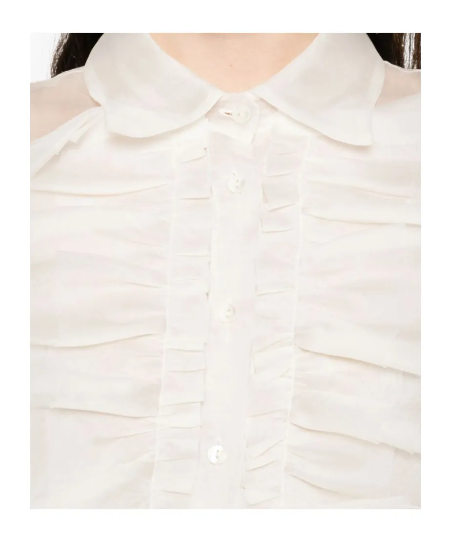 Ruffled Shirt Dress