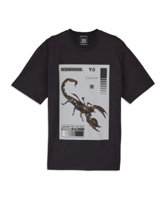 Y-3 X Neighborhood Graphic Printed Crewneck T-Shirt
