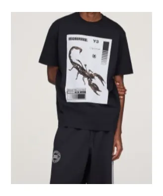 Y-3 X Neighborhood Graphic Printed Crewneck T-Shirt