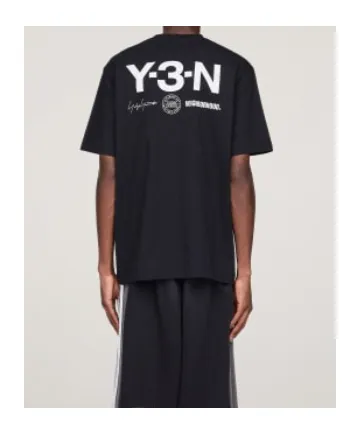 Y-3 X Neighborhood Graphic Printed Crewneck T-Shirt