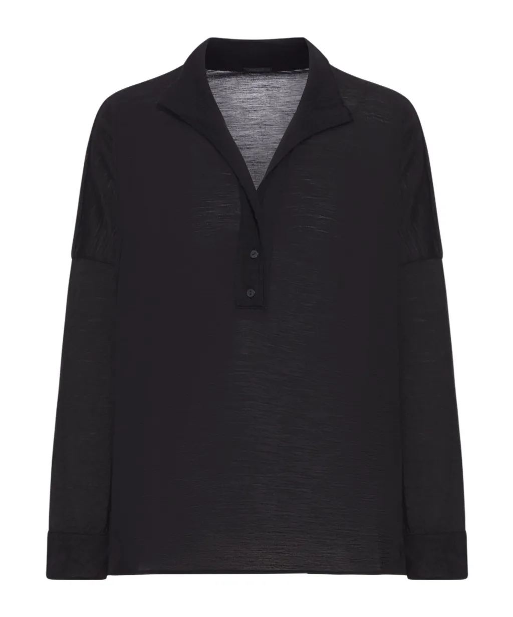 Wool Polo Top