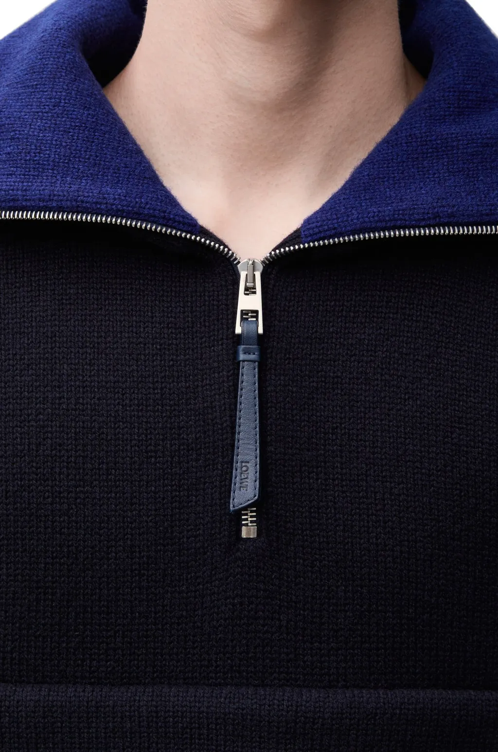 Zip-Up Sweater In Wool