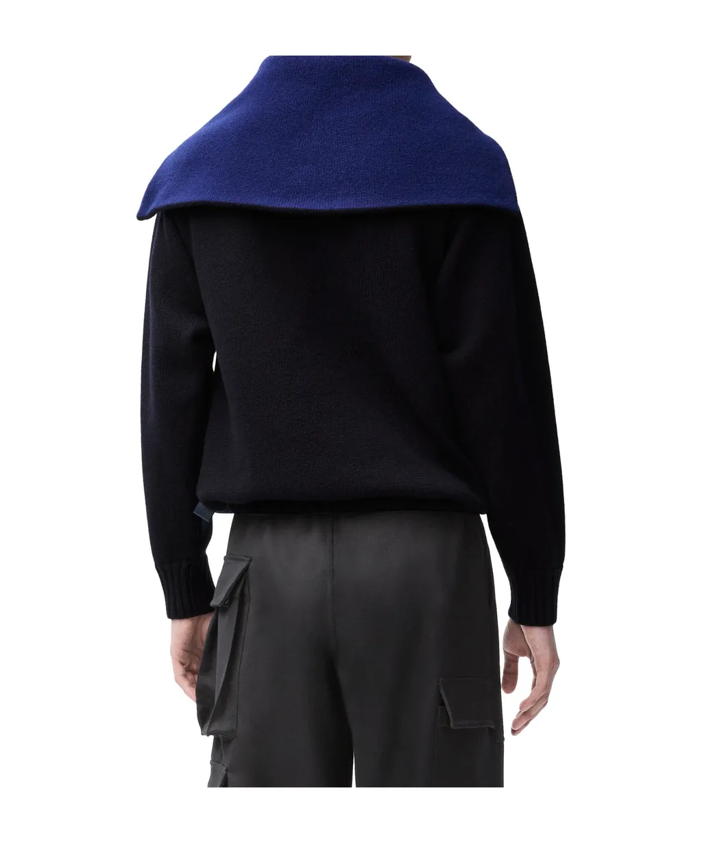 Zip-Up Sweater In Wool