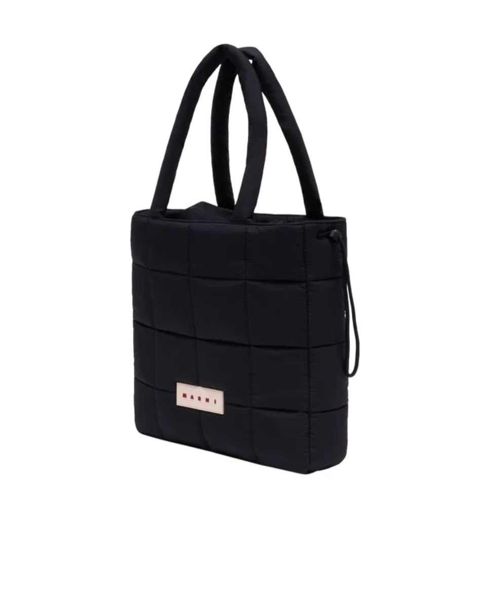 Marni Logo Patch Padded Top Handle Bag
