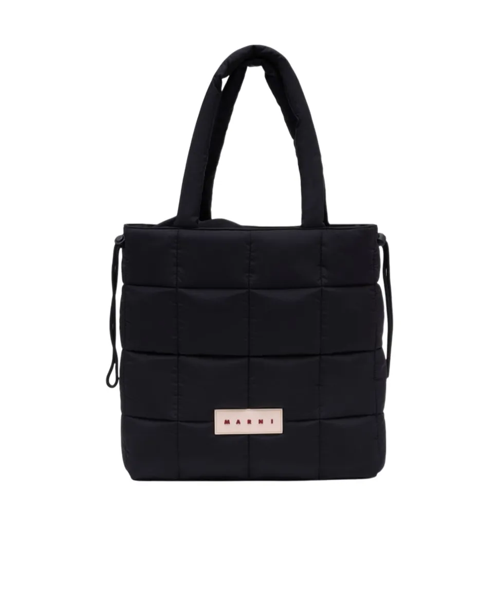 Marni Logo Patch Padded Top Handle Bag