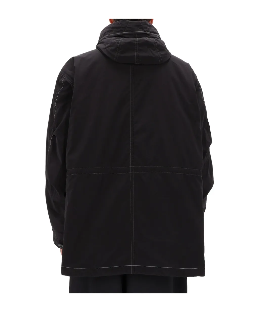 Reflective Stitching Hooded Casual Jacket