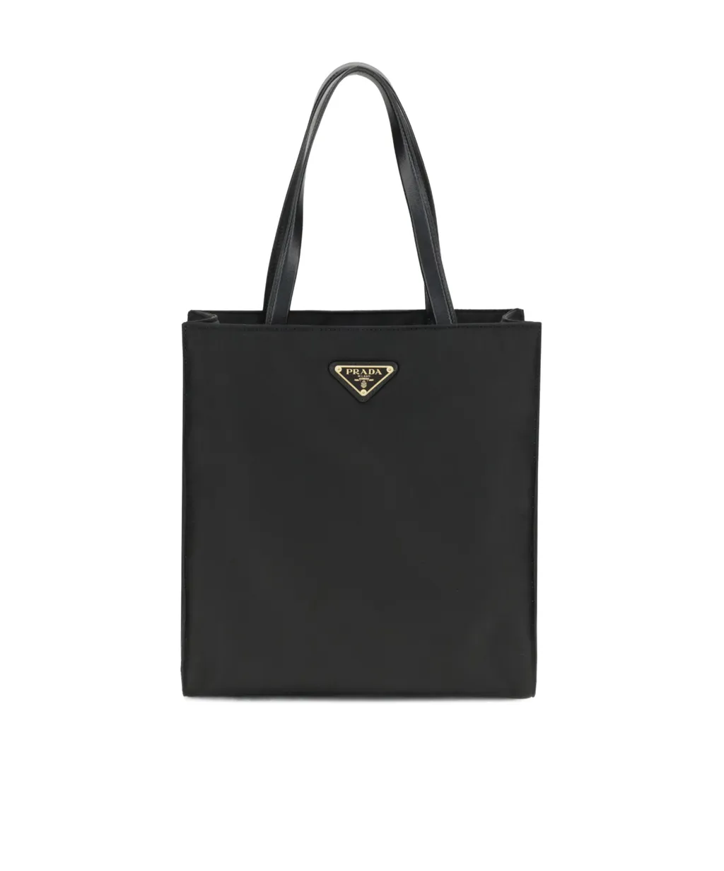Prada Re-Nylon Triangle-Logo Tote Bag
