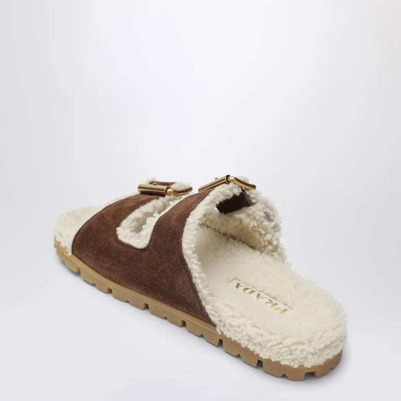 Prada Triangle-Logo Open-Toe Sandals